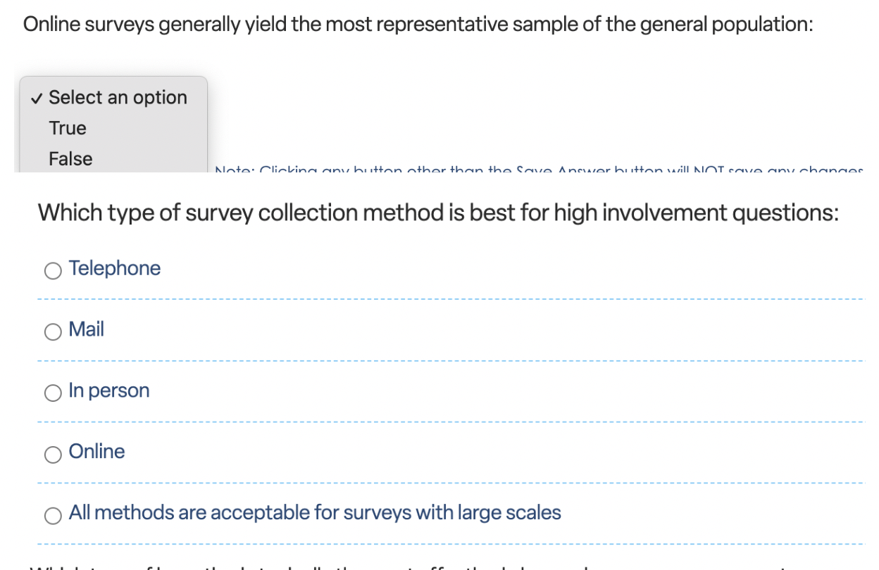 Which statement regarding survey response rates