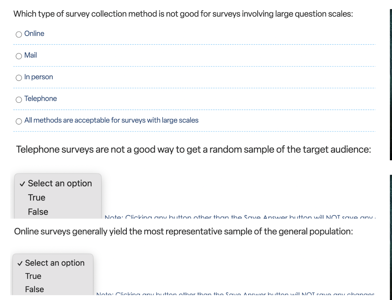 Which statement regarding survey response rates