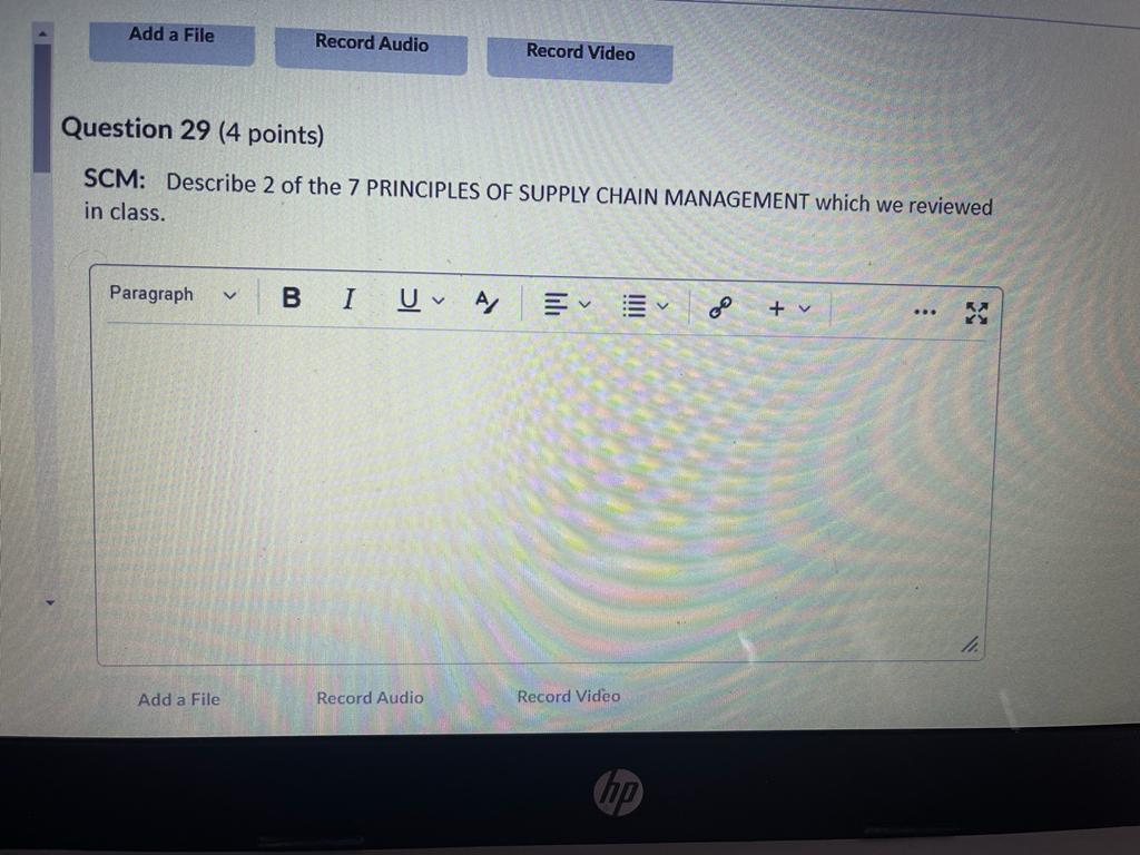 Add a File Record Audio Record Video Question 29