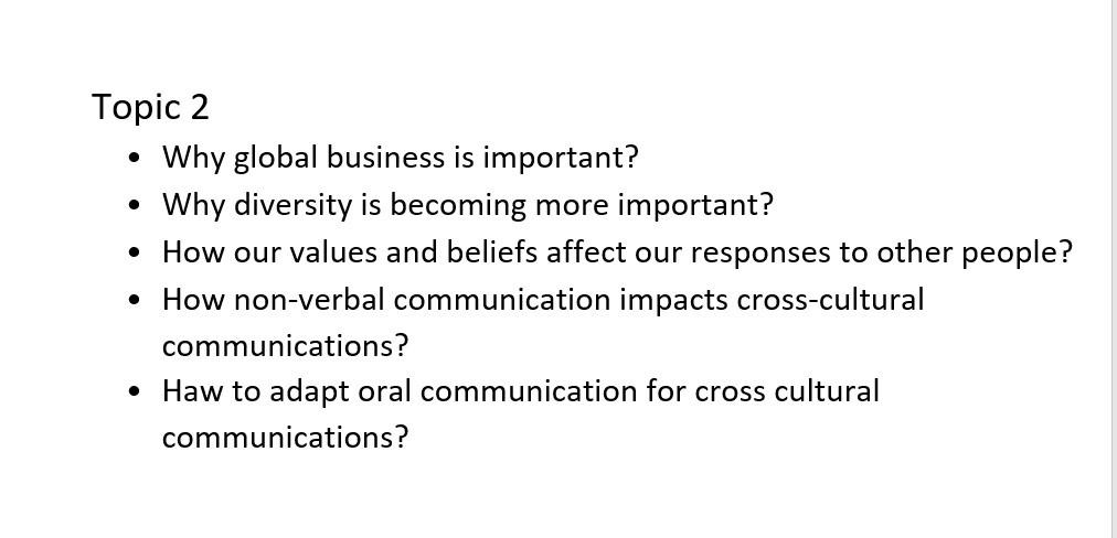 . Topic 2 Why global business is important? Why