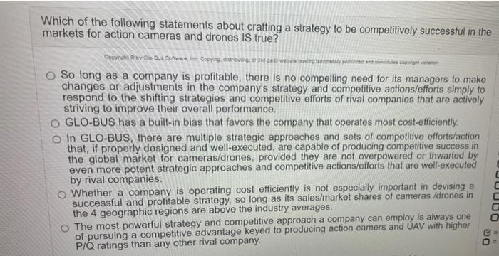 Which of the following statements about crafting