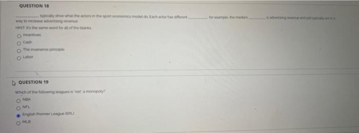 QUESTION 18 typically when mode och actors way to