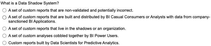 What is a Data Shadow System? A set of custom