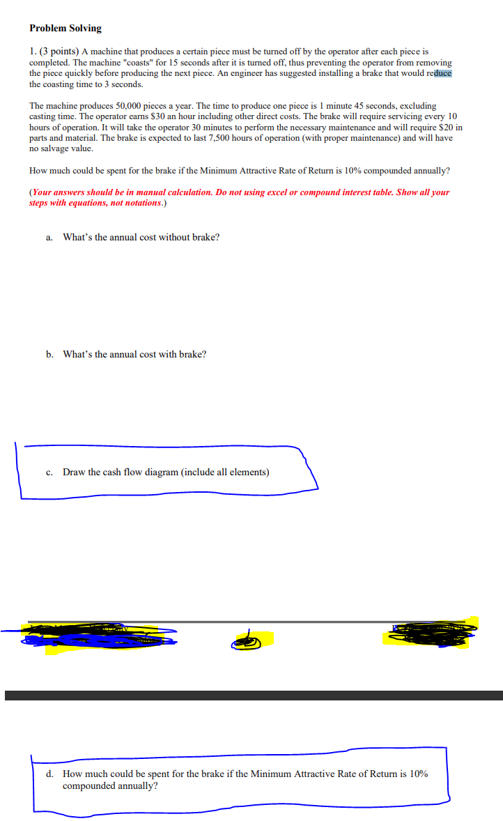CAN YOU ANSWER A AND B AS WELL Problem Solving 1.