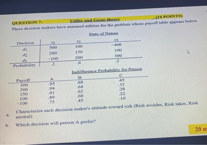 please provide hand written answer QUESTION 7: