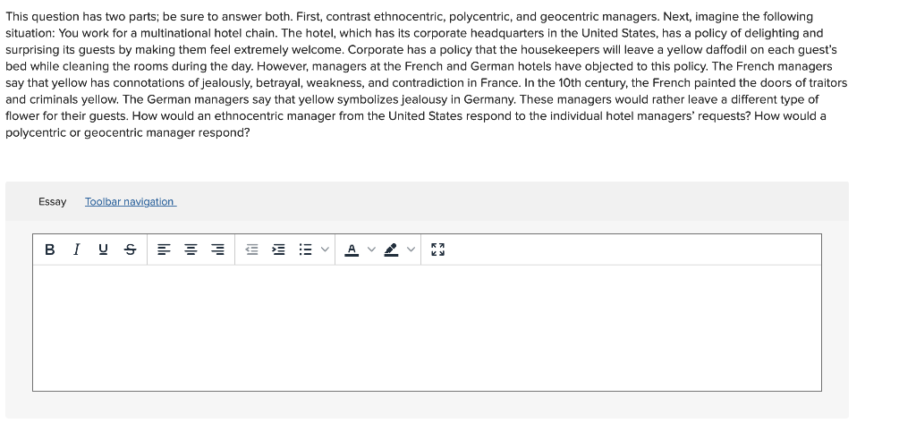 This question has two parts; be sure to answer