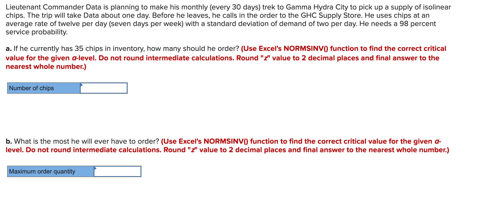 Lieutenant Commander Data is planning to make his