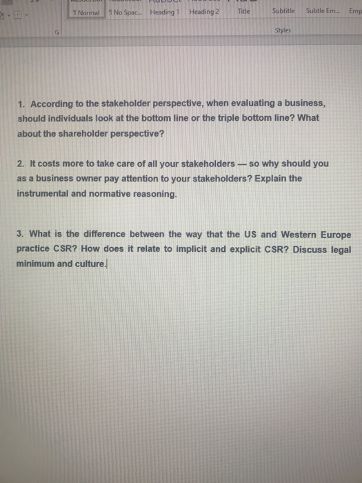 The subject is International Business but I