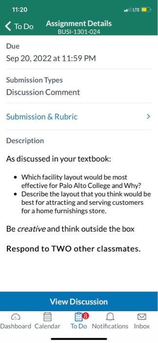 As discussed in your textbook: - Which facility