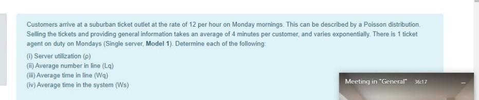 please do it on notebook Customers arrive at a