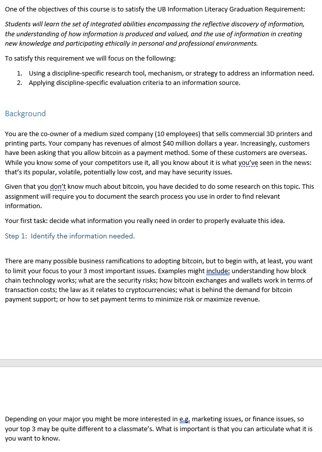 One of the objectives of this course is to