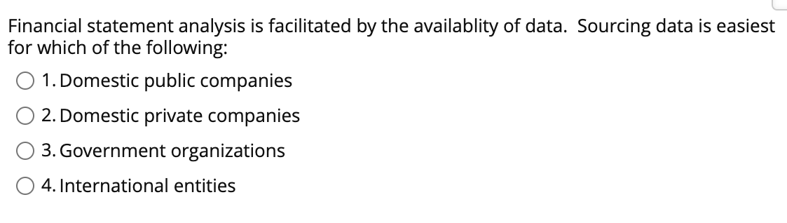 Financial statement analysis is facilitated by
