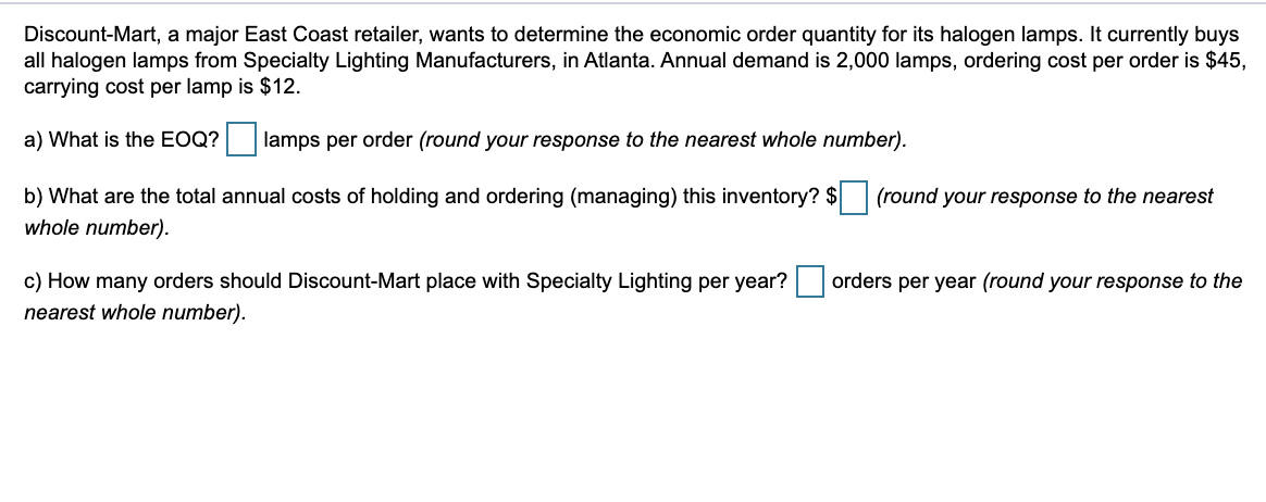 Discount-Mart, a major East Coast retailer, wants