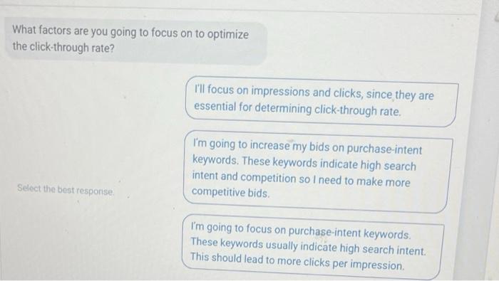 What factors are you going to focus on to