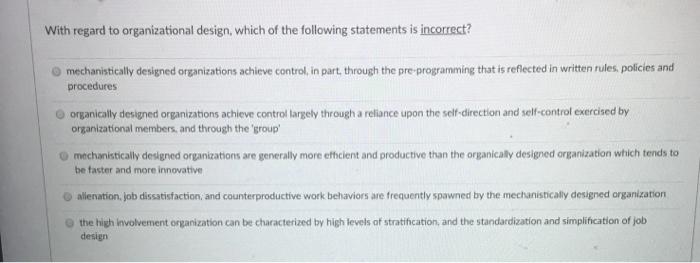 Which of the following statements about