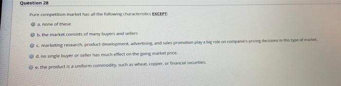 I need answers without explaining Question 28