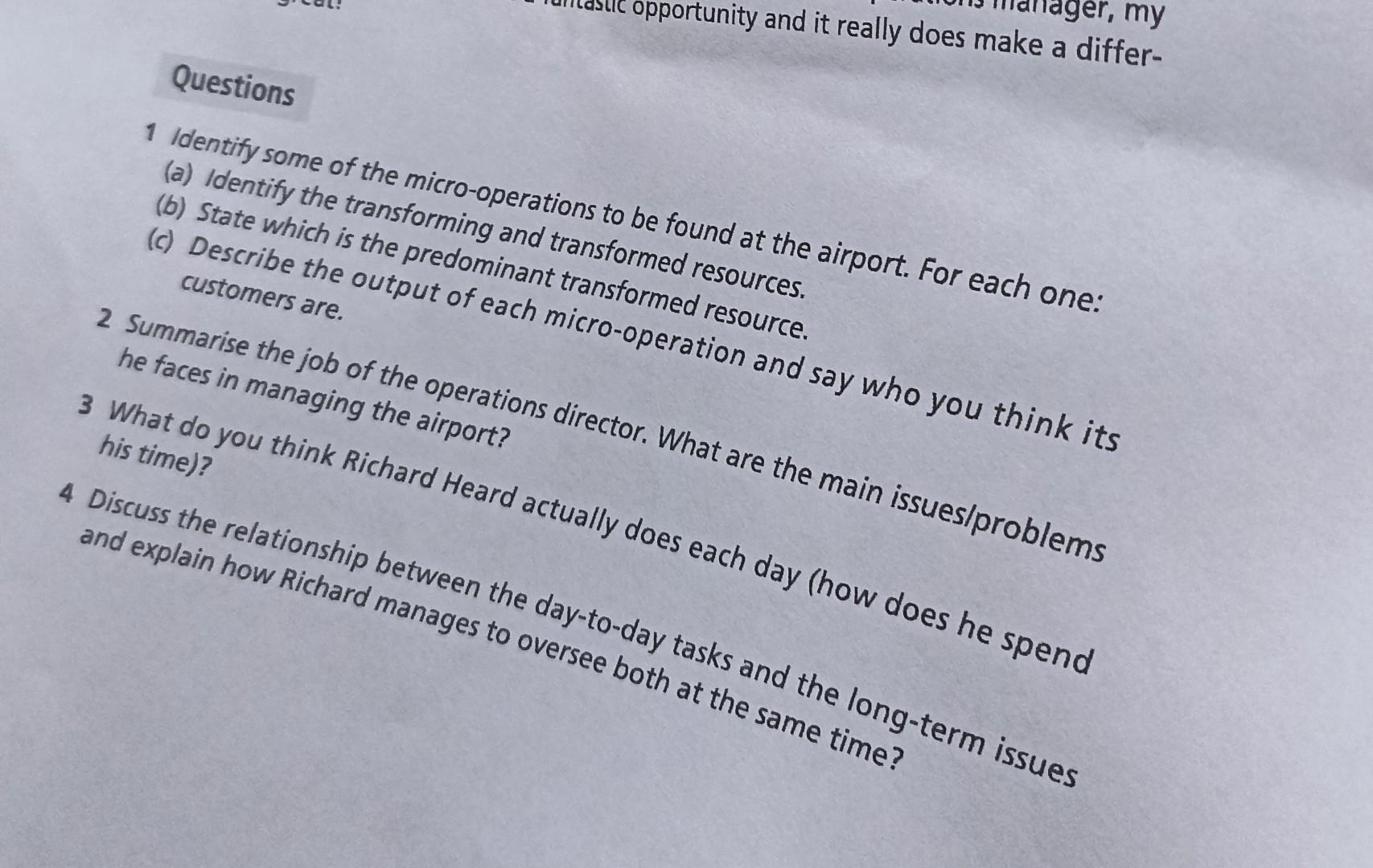 Questions 1 Identify some of the micro-operations