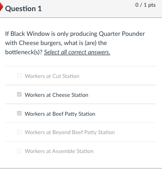 0/1 pts Question 1 If Black Window is only