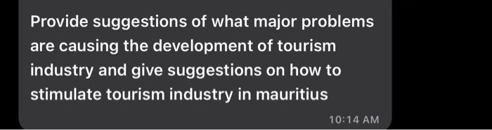 Provide suggestions of what major problems are