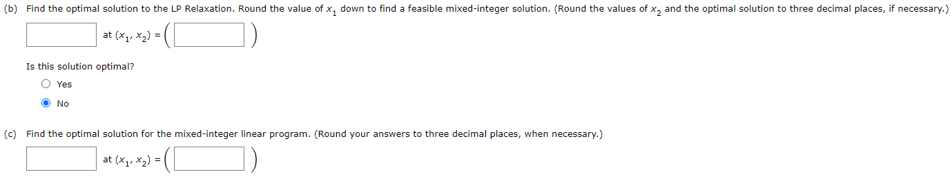 Consider the following mixed-integer linear