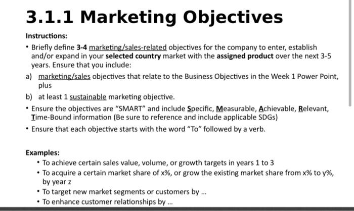 3-4 marketing sale related objectives of iconic