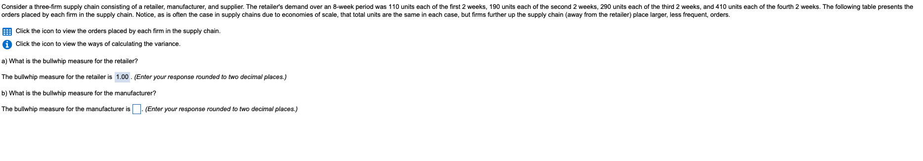 Consider a three-firm supply chain consisting of