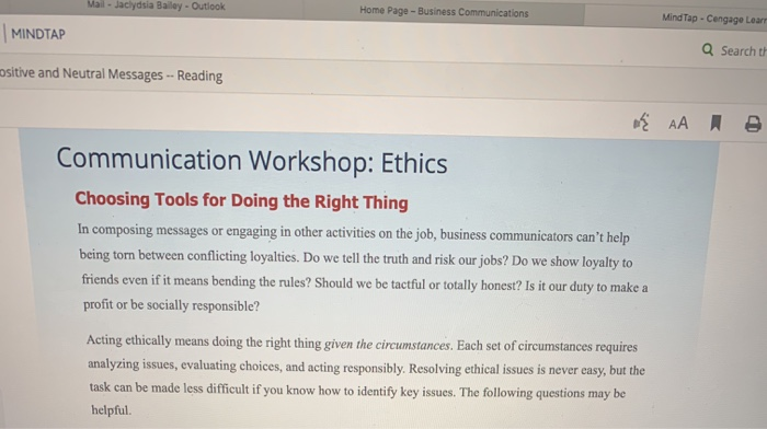 Mail - Jaclydsia Bailey - Outlook Home Page -