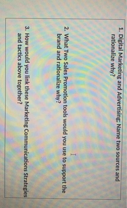 You are marketer working for a start-up company