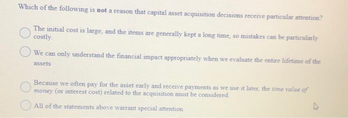 Which of the following is not a reason that