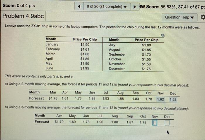 Score: 0 of 4 pts 8 of 26 (21 complete) IW Score: