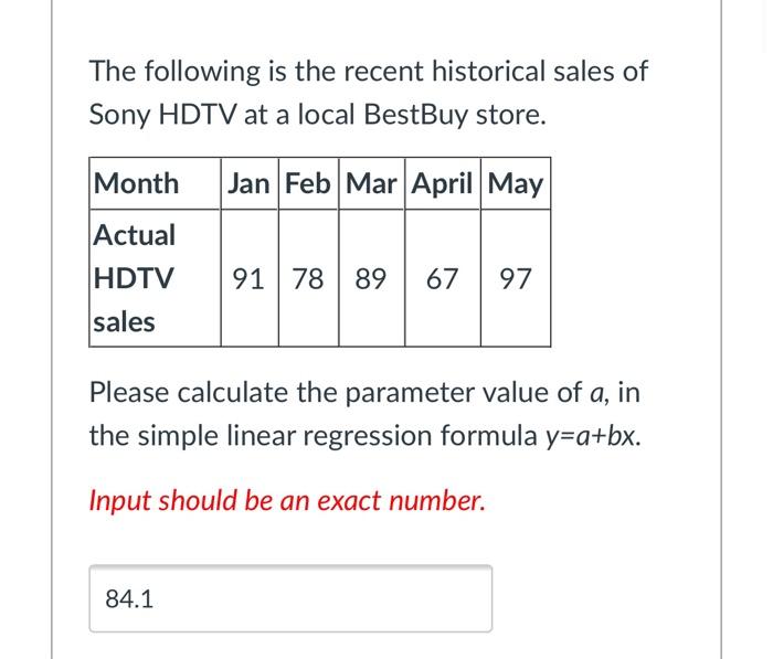 The following is the recent historical sales of
