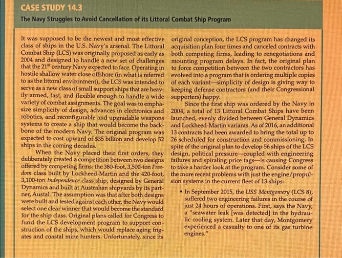 Question 14.5 14.5 Consider the case of the