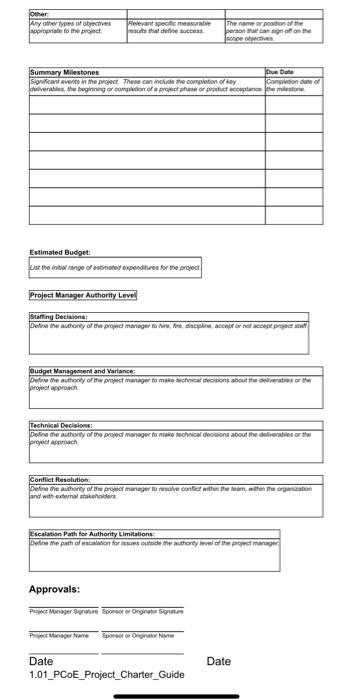 example DHS Project Title Project Sponser Date