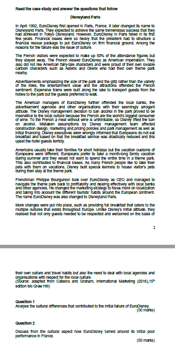 Read the case study and answer the questlons that