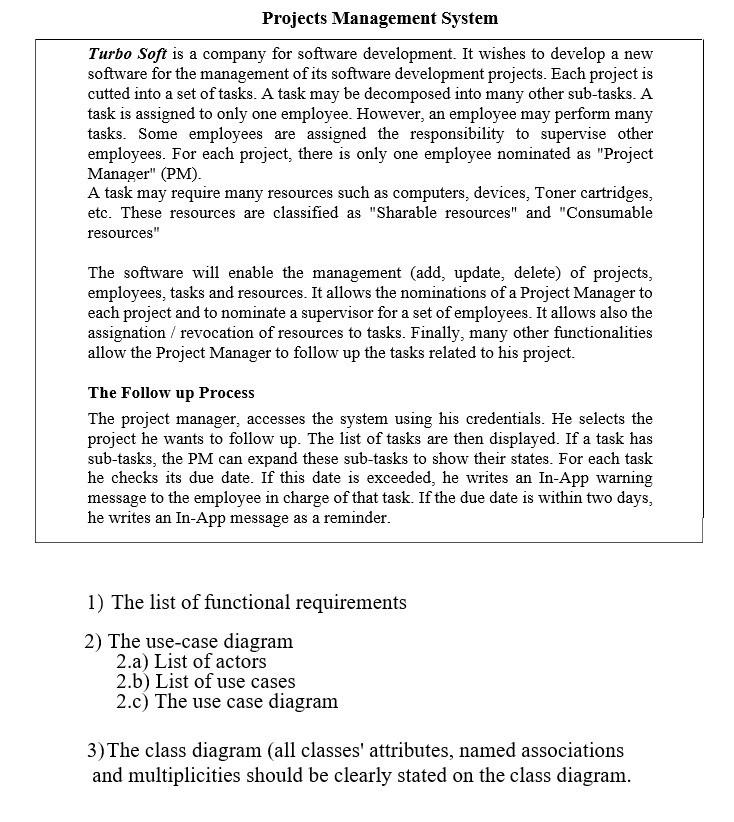 Projects Management System Turbo Soft is a