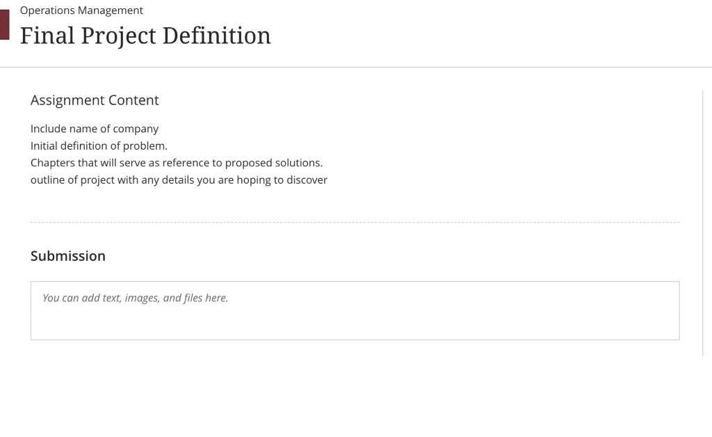 Please help me with an example for final project