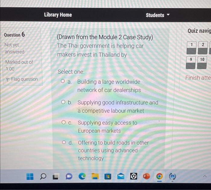 (Drawn from the Module 2 Case Study) The Thai