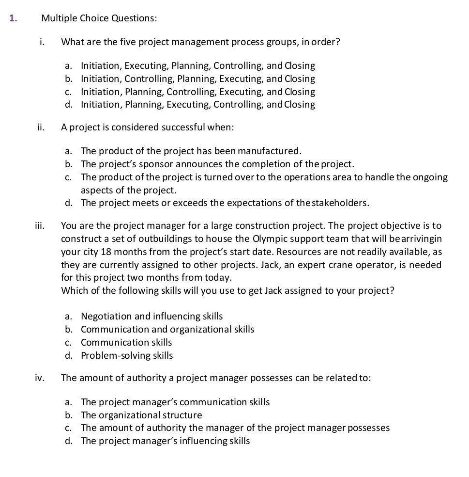 I need the answer as soon as possible 1. Multiple