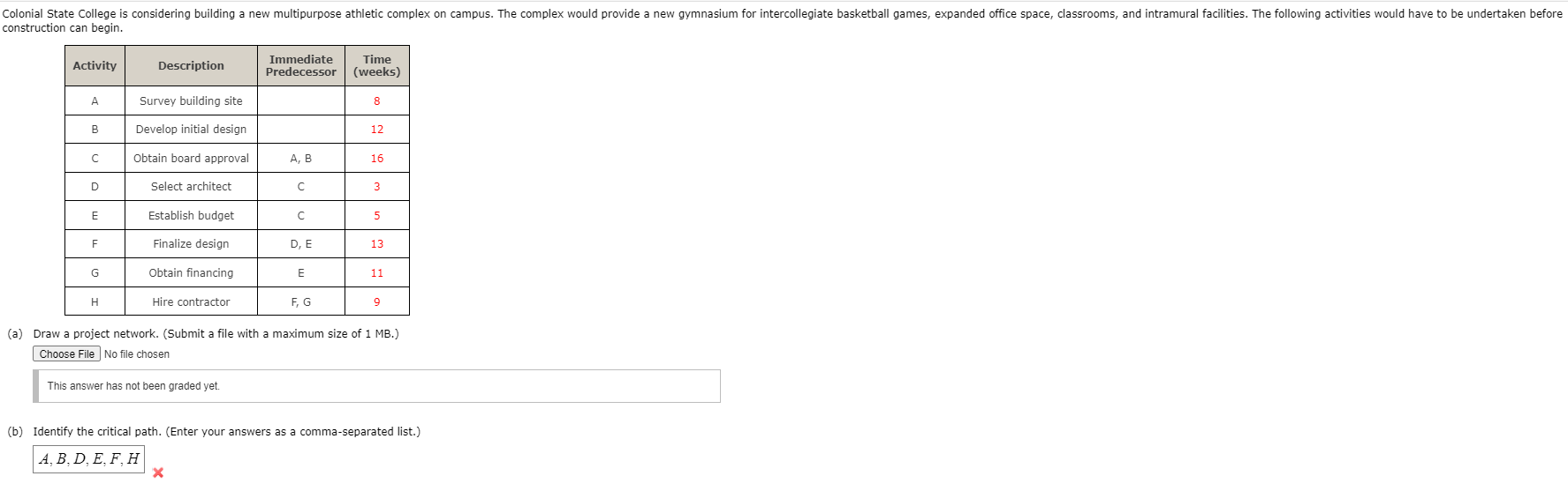 Colonial State College is considering building a