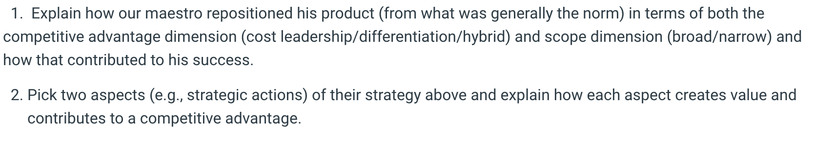 A Maestro without Borders Case Analysis