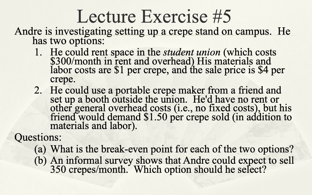 Lecture Exercise #4 Station 1 Machine A 20 min