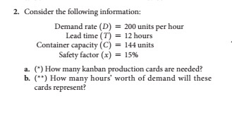 2. Consider the following information: Demand