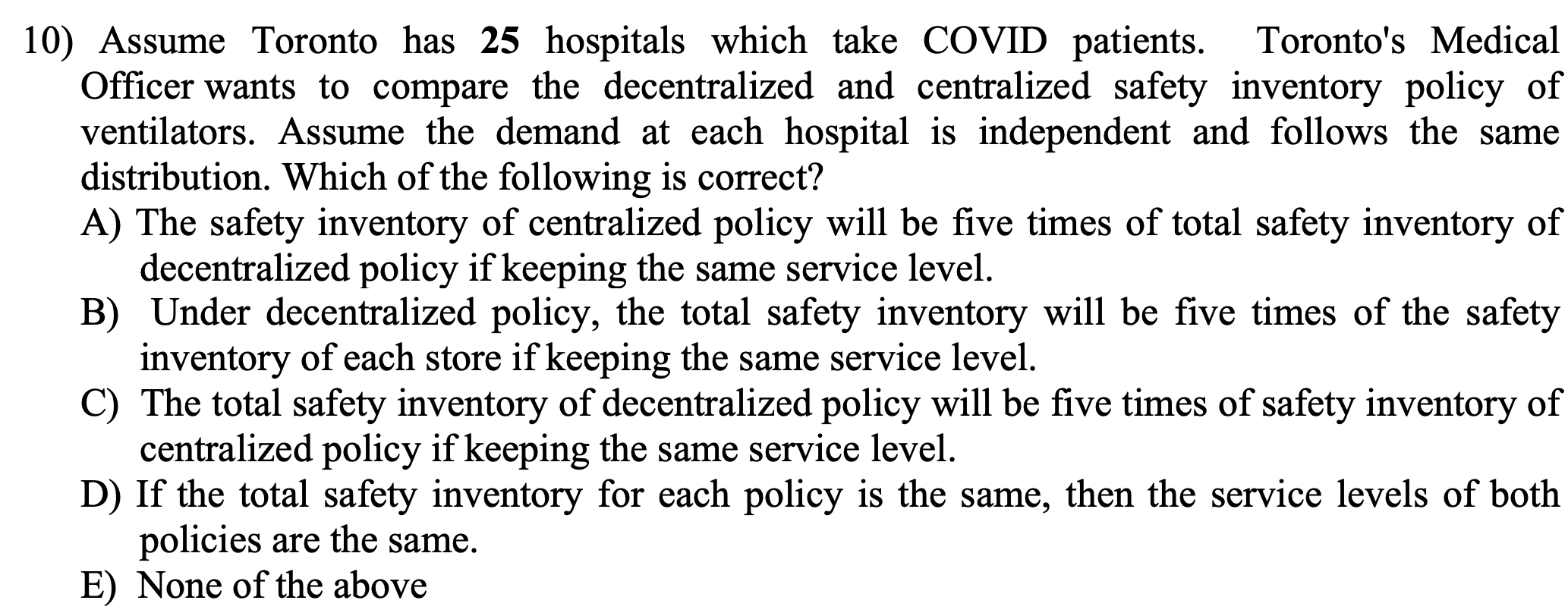 4) About the gravity method to decide facility