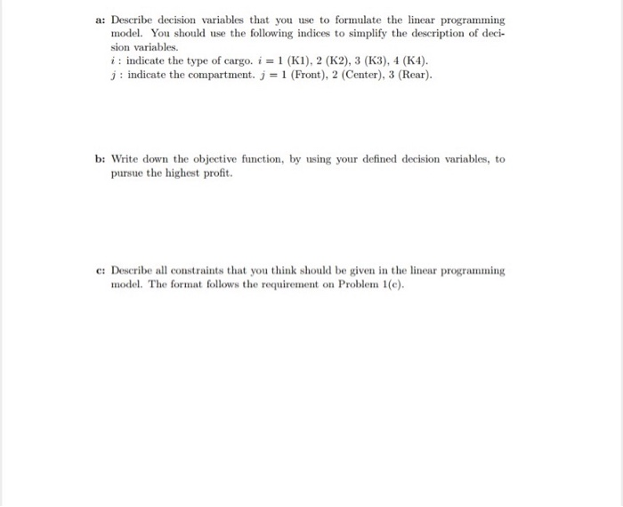 3 (40 points) A freight plane has three large