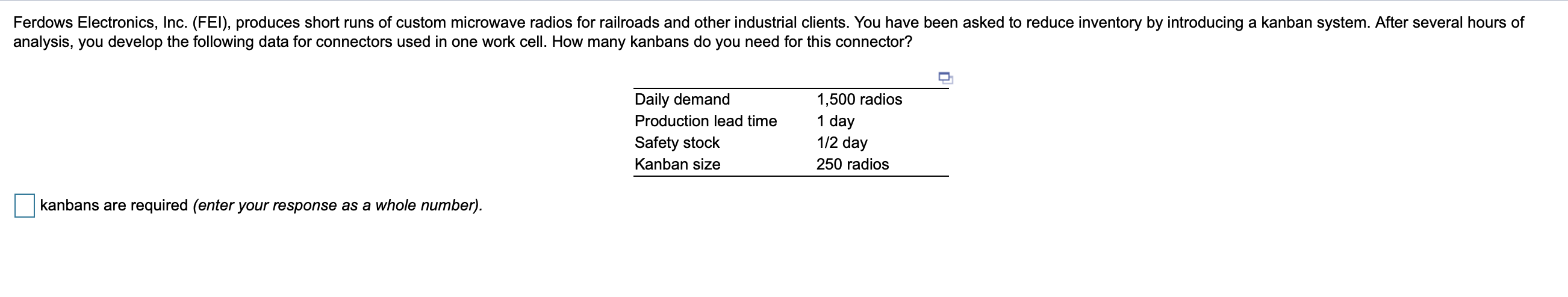 Ferdows Electronics, Inc. (FEI), produces short
