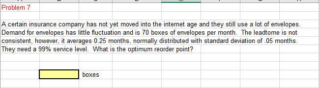 Problem 7 A certain insurance company has not yet