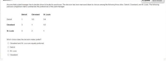 Assume that a plant runopor has to decide whore