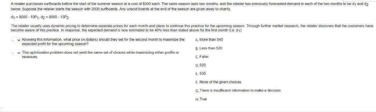 below. Suppose the retailer starts the season