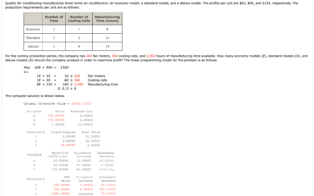 Quality Air Conditioning manufactures three home