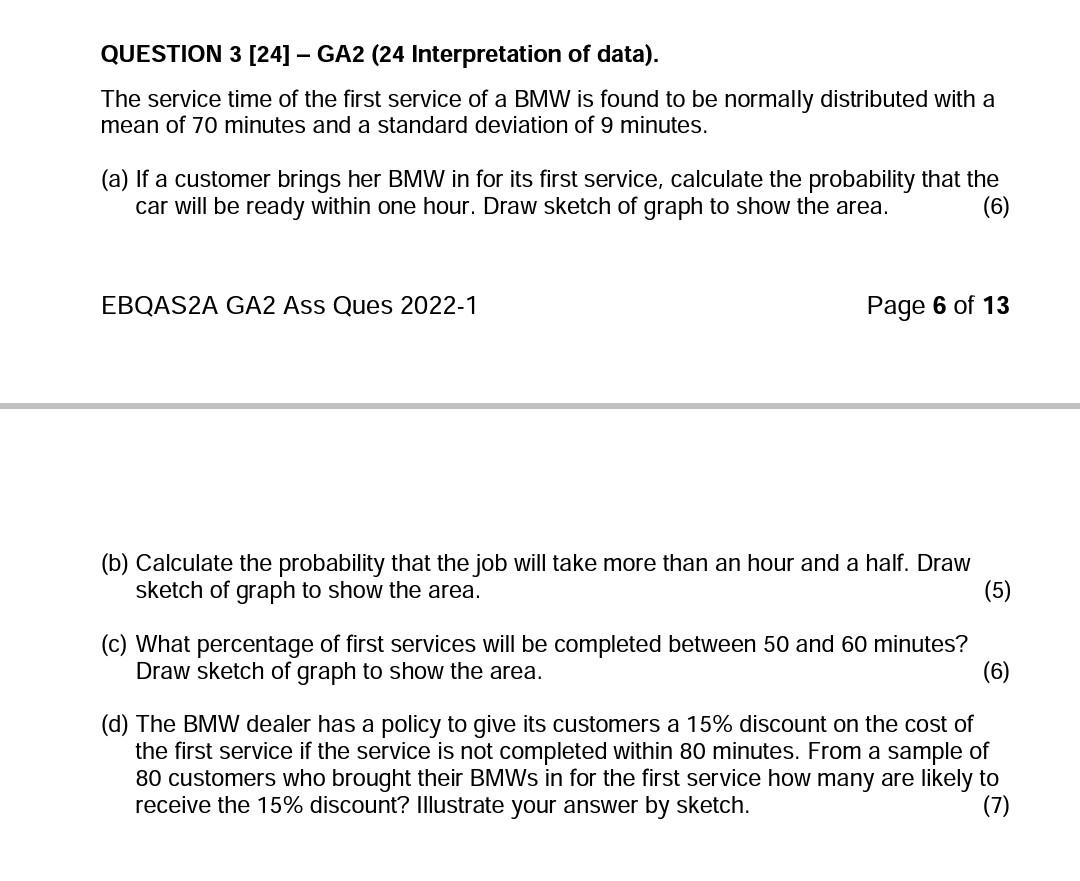 QUESTION 3 [24] - GA2 (24 Interpretation of